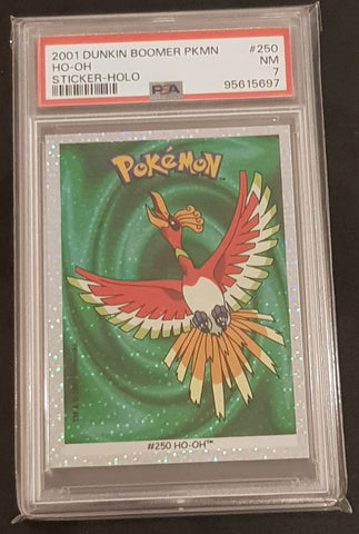 2001 Dunkin Boomer Pokemon Ho-oh #250 PSA 7 Holo Trading Card Sticker