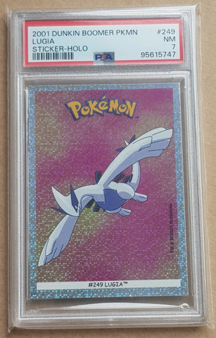 2001 Dunkin Boomer Pokemon Lugia #249 PSA 7 Holo Trading Card Sticker