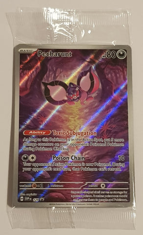 Pokemon Scarlet and Violet Shrouded Fable Pecharunt #SVP129 ETB Black Star Promo Holo Trading Card