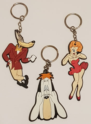 1996 Droopy Dog, Wolf and Red Vintage Demons and Merveilles Vinyl Keychain Set