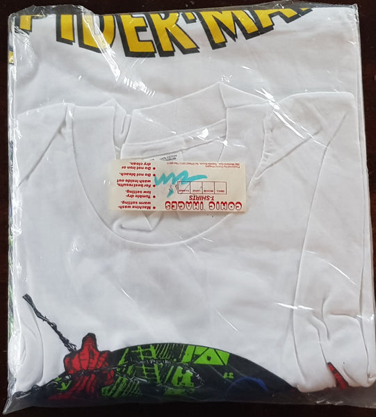 1990 Amazing Spider-Man Todd McFarlane Comic Images T-shirt XL White (Vtg)