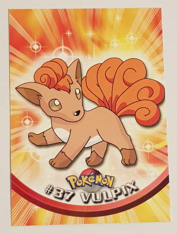 1999 Topps Pokemon TV Animation Series 1 Vulpix #37 Base Trading Card (Blue Logo)