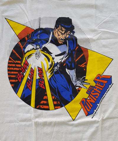 1989 Punisher Comic Images T-shirt L White (Vtg)