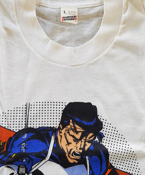 1989 Punisher Comic Images T-shirt L White (Vtg)