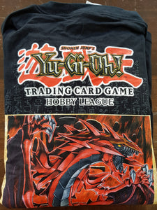 2005 Yu-Gi-Oh! Trading Card Game [Uria, Lord of Searing Flames] Hobby League Champ T-shirt L/XL Black (Vtg)