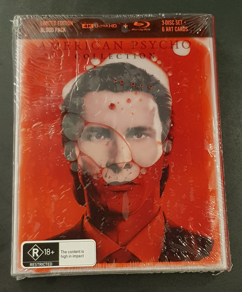 American Psycho 4K UHD+Blu-ray Collection Limited Edition Blood Pack + Art Cards