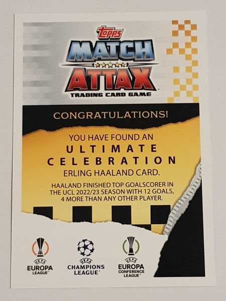 2023-24 Topps Match Attax UEFA Champions League Erling Haaland Career Celebration #Zen Case Hit Trading Card