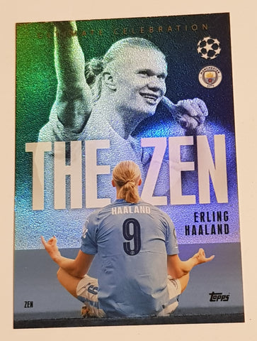 2023-24 Topps Match Attax UEFA Champions League Erling Haaland Career Celebration #Zen Case Hit Trading Card