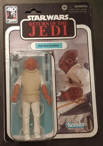 Star Wars Episode VI 40th Anniversary Black Series Admiral Ackbar 6" Action Figure