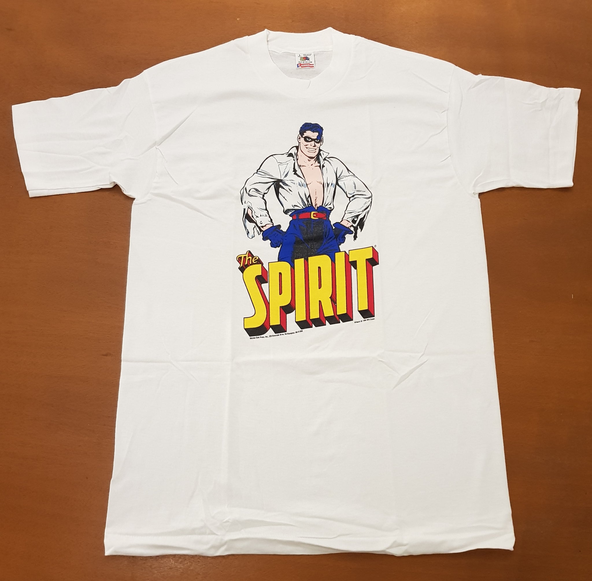 1994 The Spirit - Will Eisner Kitchen Sink T-shirt L White (Vtg)