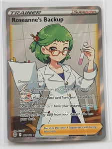 Pokemon Sword and Shield Brilliant Stars Roseanne's Backup #172/172 Ultra Rare Holo Trading Card