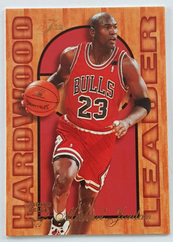 1995-96 Fleer Flair Basketball Michael Jordan Hardwood Leader #4 Insert Trading Card