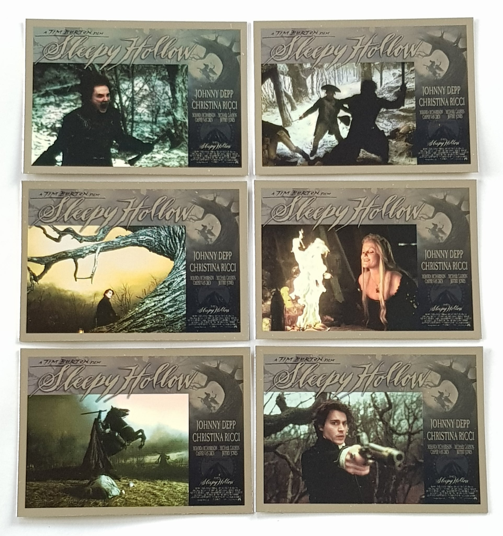 1999 Inkworks Sleepy Hollow Lobby Card #LC1-LC6 Foil Trading Card Insert Set