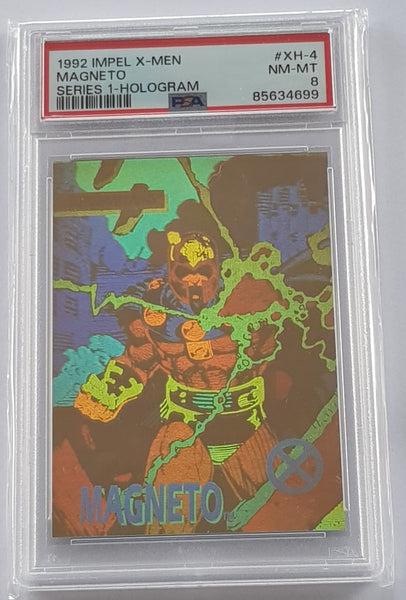 1992 Impel X-Men Series 1 Magneto #XH-4 PSA 8 Hologram Insert Card