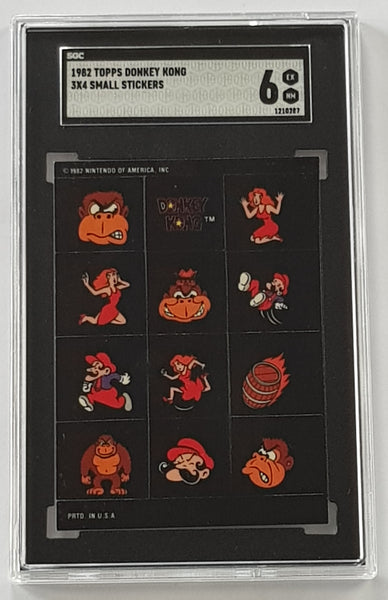 1982 Topps Donkey Kong 3x4 Small Stickers SGC 6 Trading Card