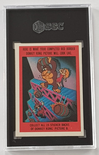 1982 Topps Donkey Kong 3x4 Small Stickers SGC 6 Trading Card