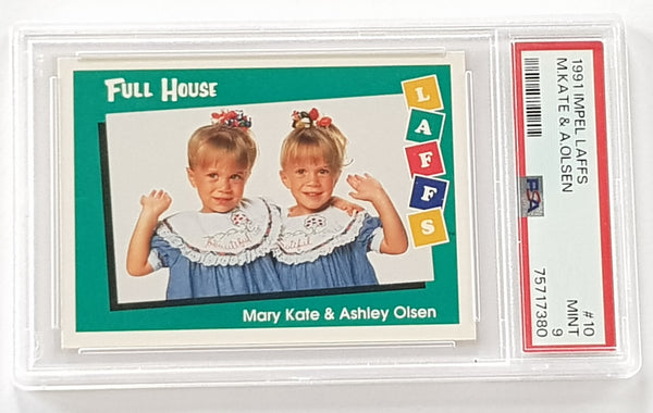 1991 Impel Laffs Full House Mary Kate and Ashley Olsen #10 PSA 9 Trading Card