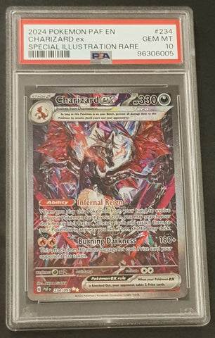 Pokemon Scarlet and Violet Paldean Fates Charizard Ex #234/091 PSA 10 Special Illustration Rare Holo Trading Card