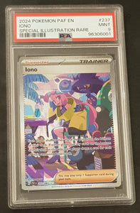 Pokemon Scarlet and Violet Paldean Fates Iono #237/091 PSA 9 Special Illustration Rare Holo Trading Card