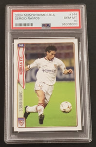 2004 Las Fichas de La Liga Mundicromo Sergio Ramos #144 PSA 10 Rookie Card (Pop 4)