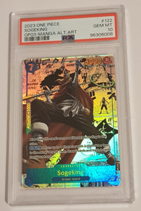 One Piece Card Game OP-03 Pillars of Strength #OP03-122 Sogeking PSA 10 Manga Alternate Art Foil Trading Card