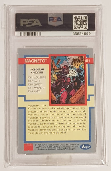 1992 Impel X-Men Series 1 Magneto #XH-4 PSA 8 Hologram Insert Card