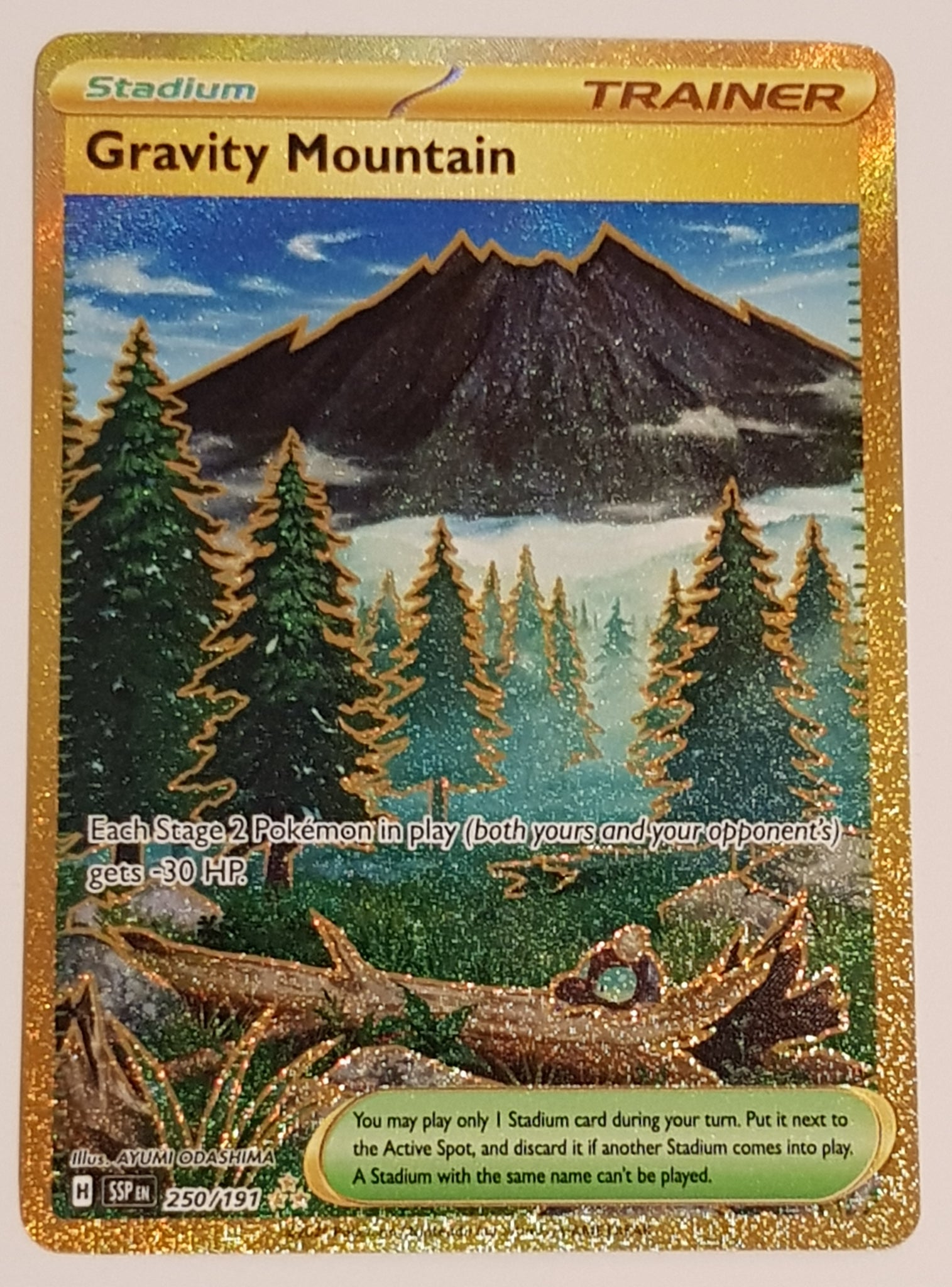 gravity mountain pokemon card Gravity Mountain 250/191 Sv08: Surging Sparks Holo for sale online