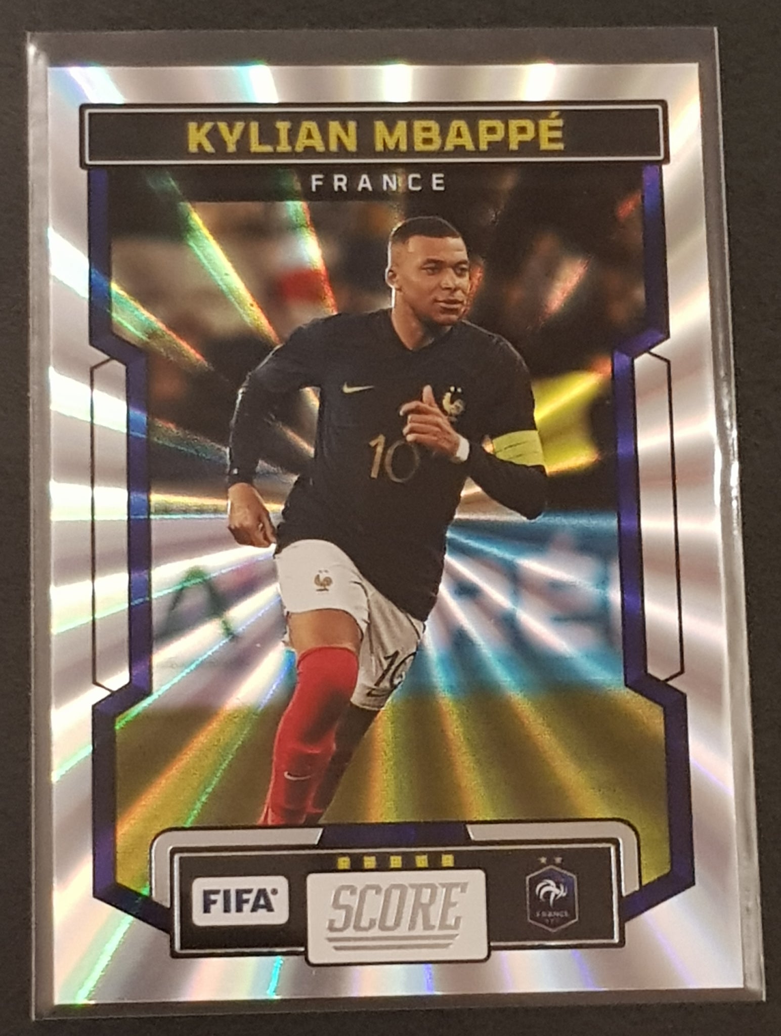 2023-24 Panini Score FIFA Kylian Mbappe #53 Silver Laser Parallel Trading Card