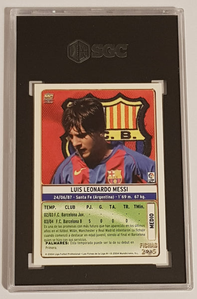 2004 Las Fichas de La Liga Mundicromo Lionel Messi #617 SGC 7 Rookie Card