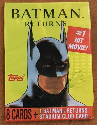 1991 Topps Batman Returns Movie Trading Cards Sealed Cello Pack