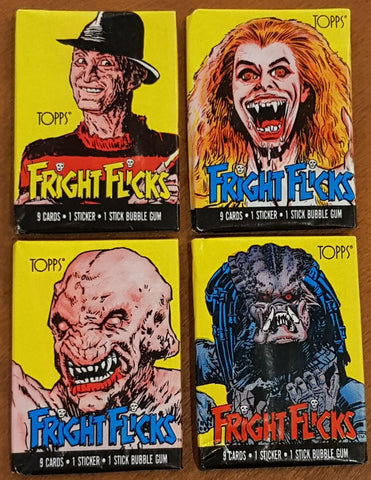 1988 Topps Fright Flicks Trading Cards Sealed Wax Pack (Art Set)