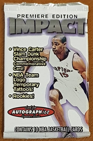 1999-00 Fleer Impact NBA Basketball Sealed Trading Card Pack