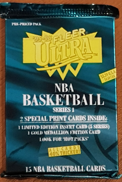 1995-96 Fleer Ultra NBA Basketball Series 1 Sealed Trading Card Pack