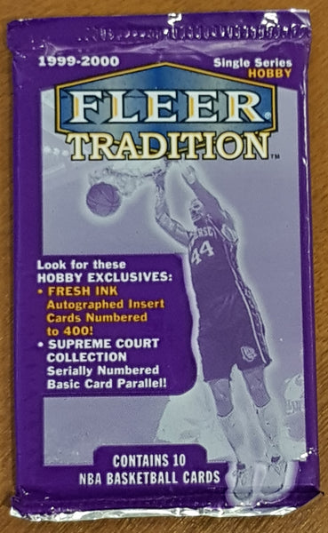 1999-00 Fleer Tradition NBA Basketball Sealed Trading Card Hobby Pack