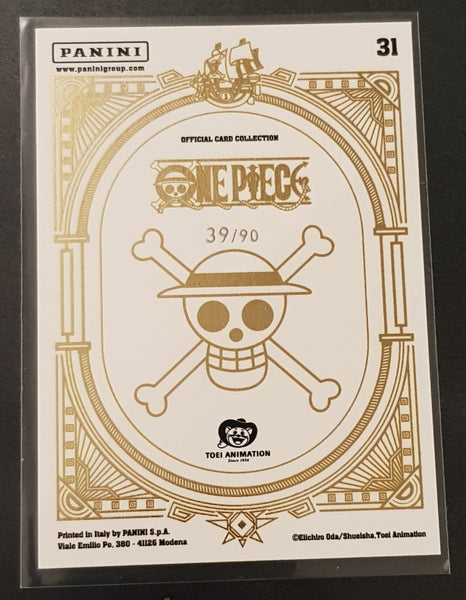 One Piece Treasure Box Official Panini Card Collection Luffy Chibi #31 Foil Parallel /99 Trading Card