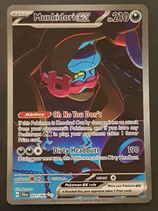 Pokemon Scarlet and Violet Shrouded Fable Munkidori Ex #091/064 Special Illustration Rare Holo Trading Card