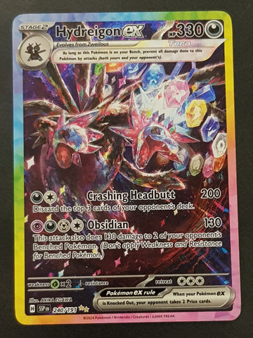 Pokemon Scarlet and Violet Surging Sparks Hydreigon Ex #240/191 Special Illustration Rare Holo Trading Card