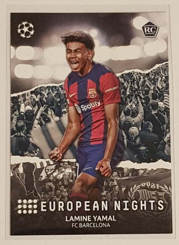 2023-24 Topps UEFA Club Competitions European Nights Lamine Yamal #EN-10 Rookie Card Insert