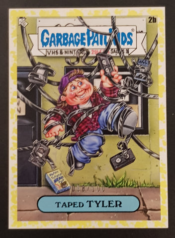 Garbage Pail Kids GPK x View Askew Taped Tyler #2b Yellow Parallel /100 Trading Card