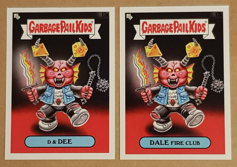 2024 Garbage Pail Kids Kids at Play D & Dee/Dale Fire Club #17a/b Base Trading Card Set