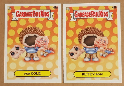 2024 Garbage Pail Kids Kids at Play Fun Cole/Petey Pop! #42a/b Base Trading Card Set