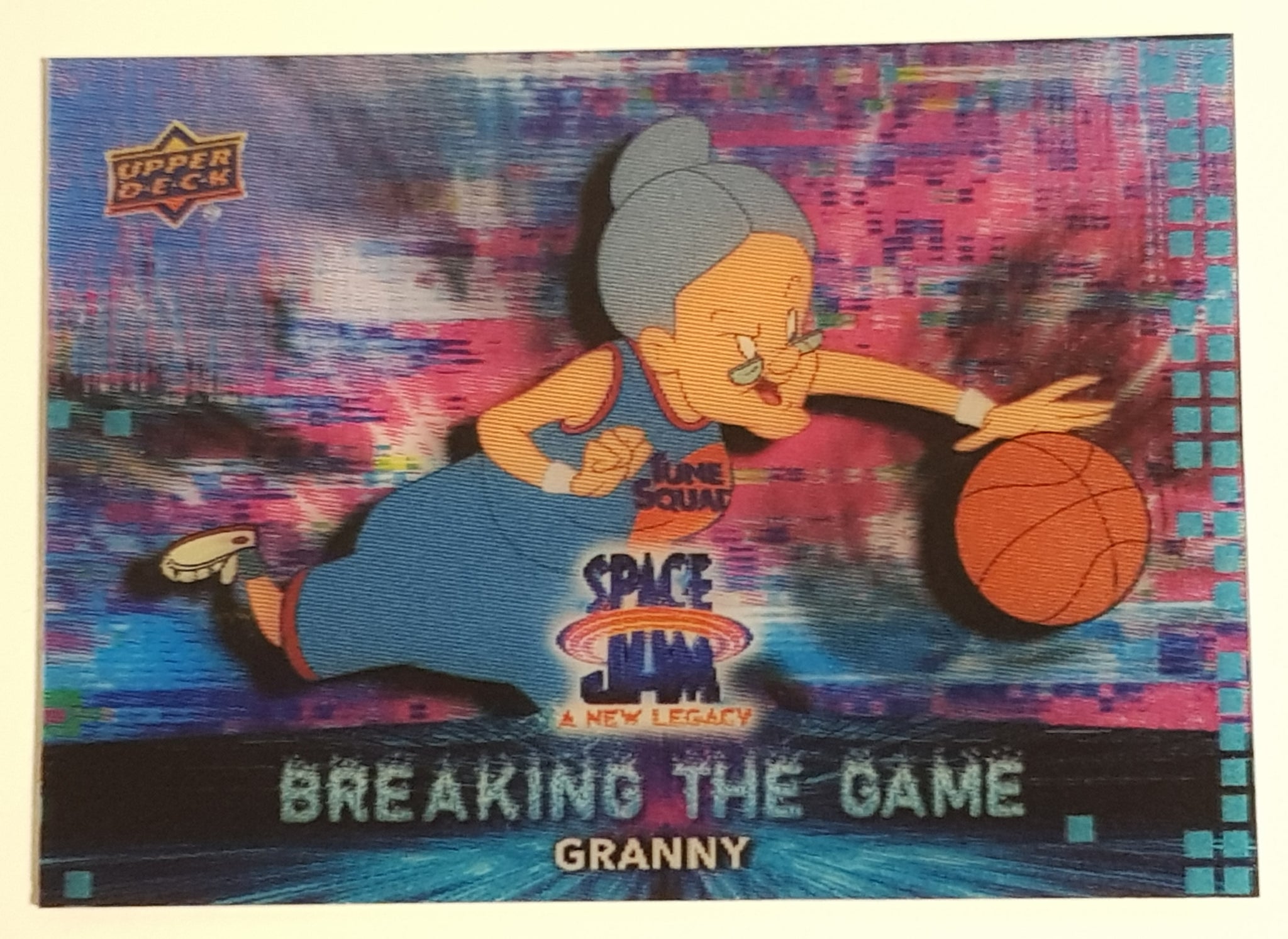 2021 Upper Deck Space Jam A New Legacy Breaking the Game Granny #3D-5 Lenticular Trading Card