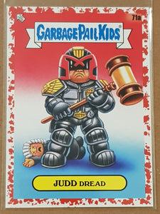 Garbage Pail Kids Intergoolactic Mayhem Judd Dread #71a Super Nova Red Parallel /75 Trading Card