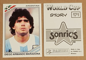 1994 Panini World Cup Story Sonric's Diego Armando Maradona #171 Sticker