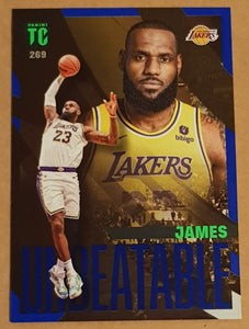 2023-24 Panini NBA Top Class Autographs LeBron James Unbeatable #269 Blue Parallel Trading Card