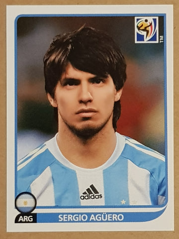 2010 Panini FIFA World Cup South Africa Sergio Aguero #121 Rookie Sticker