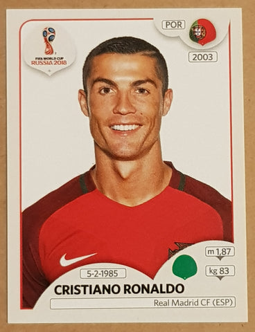 2018 Panini FIFA World Cup Russia Cristiano Ronaldo #118 Sticker (Pink Back)