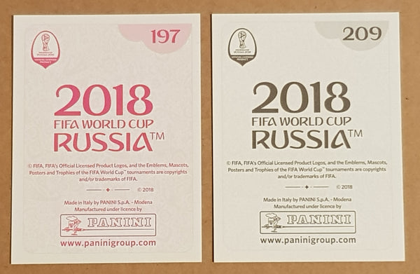 2018 Panini FIFA World Cup Russia Kylian Mbappe #197/209 Rookie Sticker Lot (Pink + Black Back)