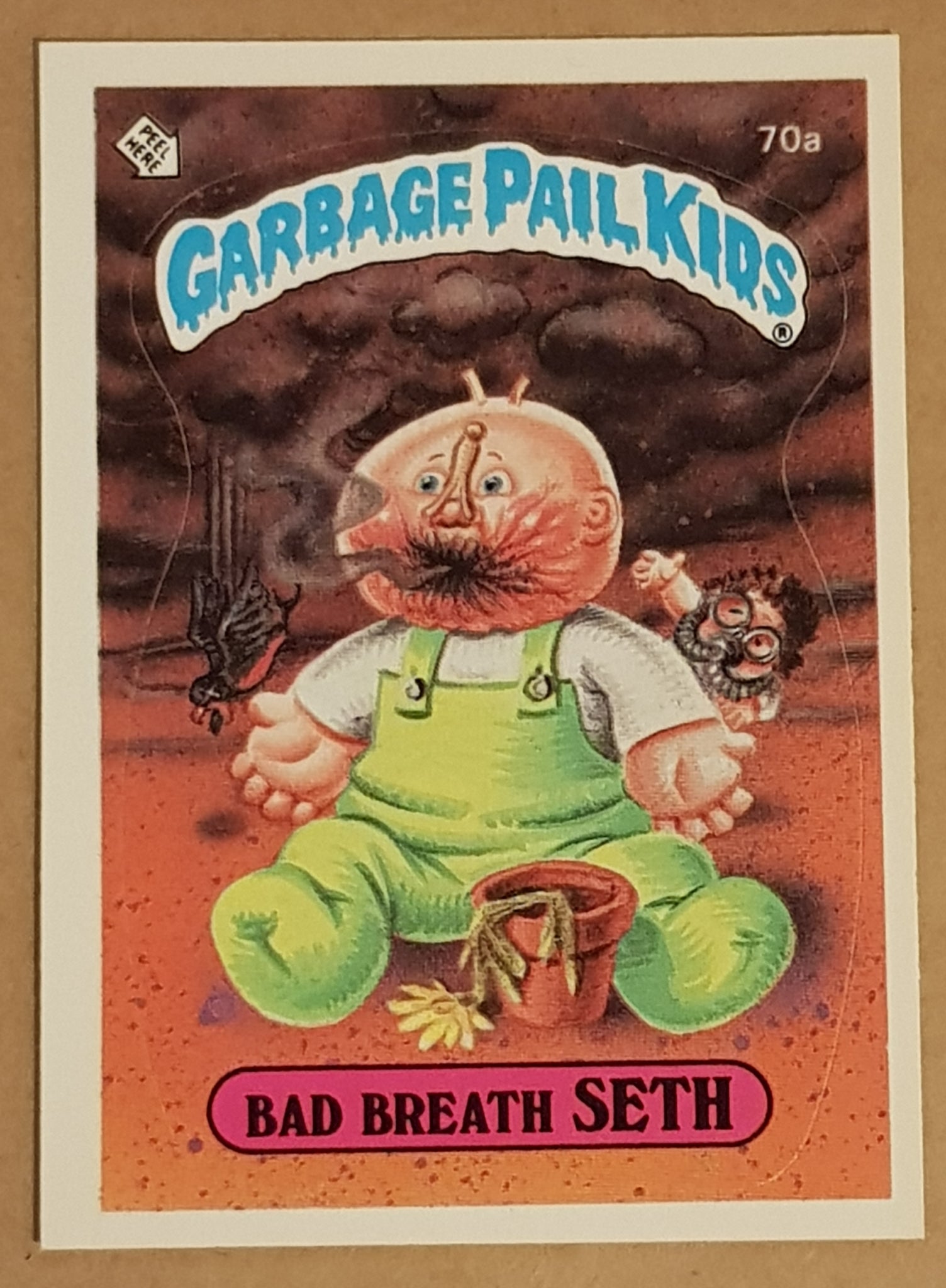 Garbage Pail Kids Original Series 2 #70a - Bad Breath Seth Sticker Set (1st Print/Matte)