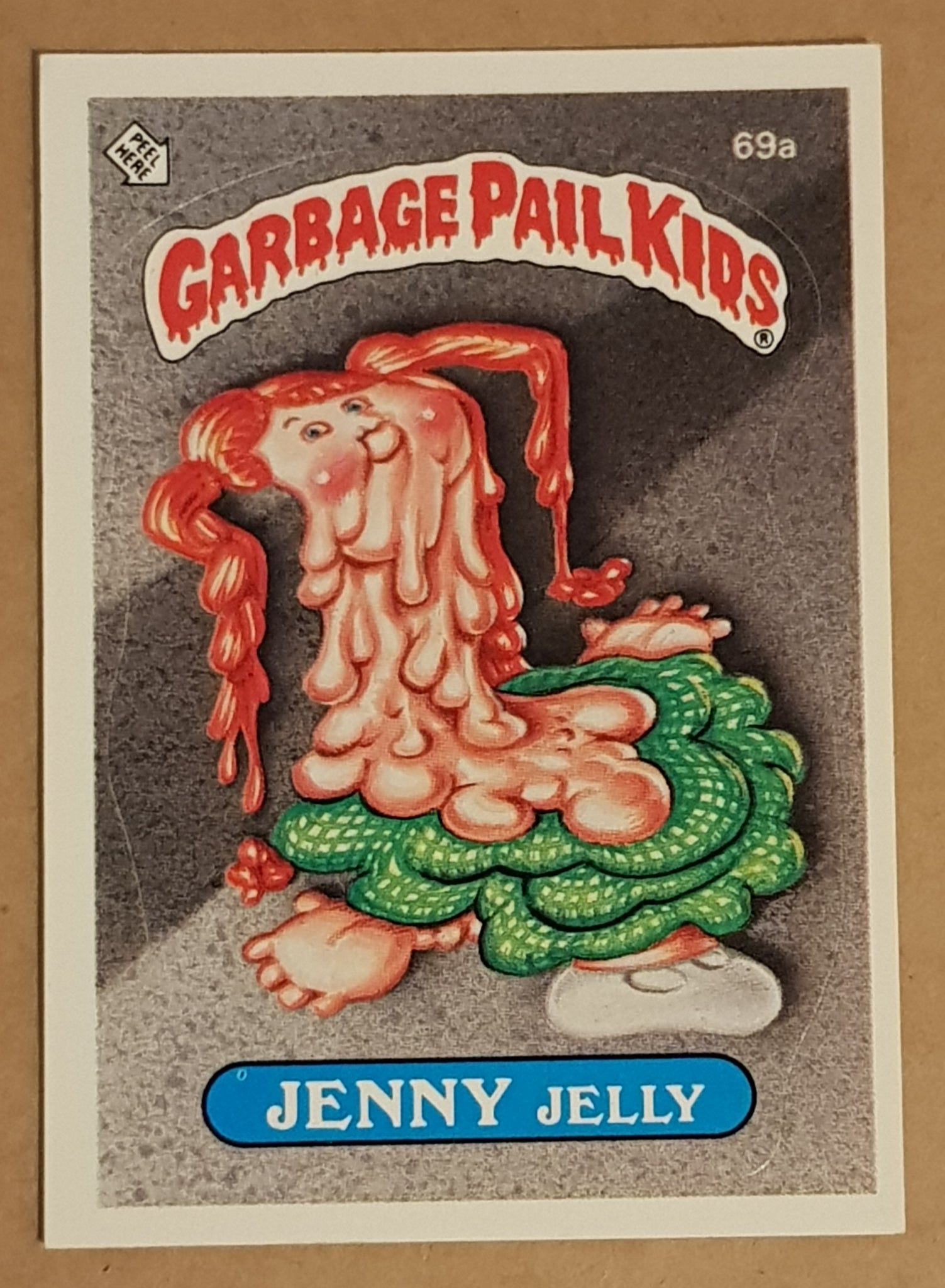 Garbage Pail Kids Original Series 2 #69a - Jenny Jelly Sticker Set (1st Print/Matte)